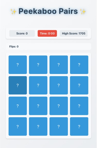 Peekaboo Pairs – screenshot 1