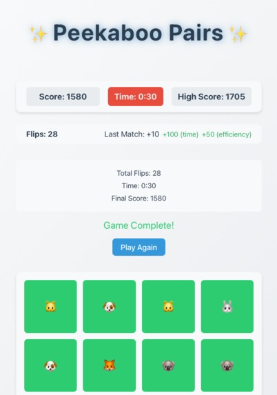 Peekaboo Pairs – screenshot 2