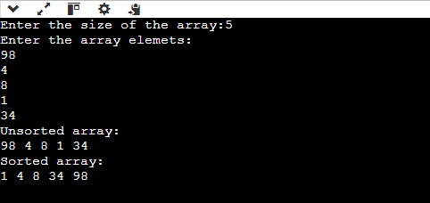 Sorting method – screenshot 1