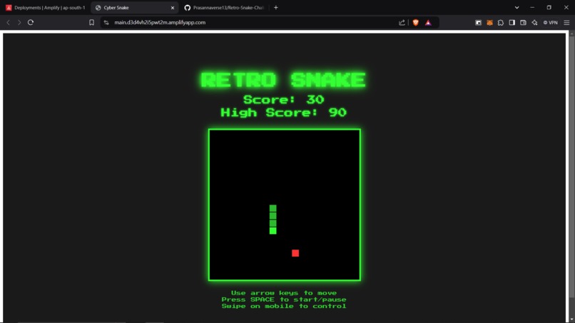 Retro-Snake-Challenge – screenshot 2
