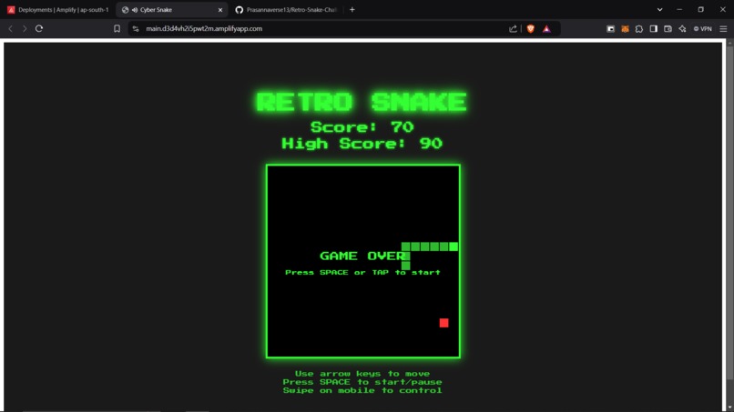 Retro-Snake-Challenge – screenshot 3