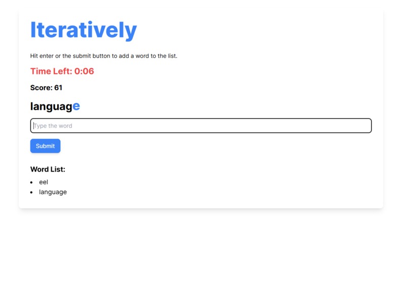 Iteratively – screenshot 1