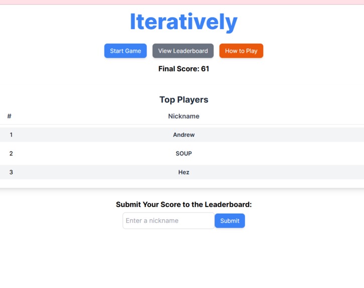 Iteratively – screenshot 2