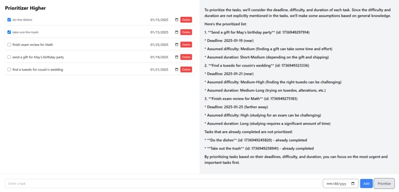 Prioritizer Higher – screenshot 1
