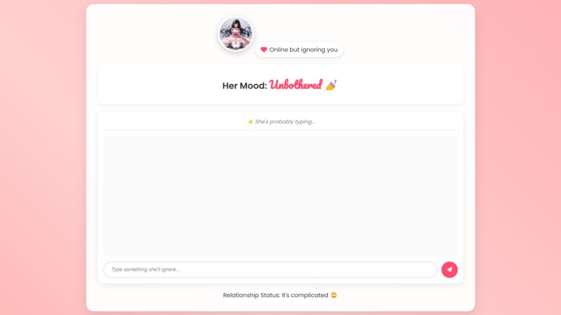AI GF that never listens – screenshot 1
