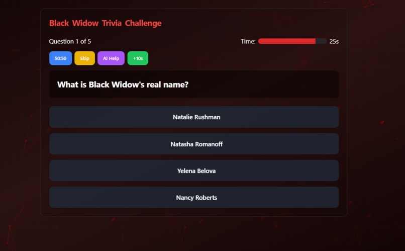 Black Widow Fan Site – screenshot 1