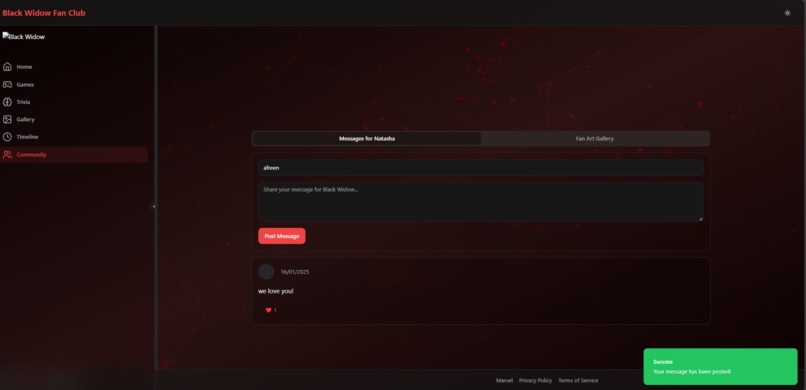 Black Widow Fan Site – screenshot 5