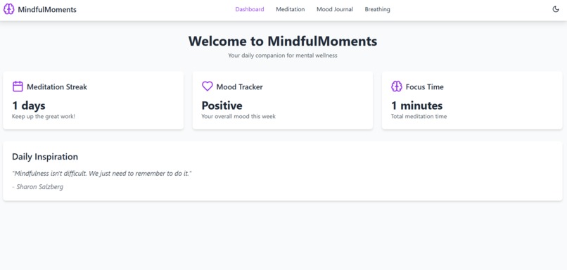 MindfulMoments - A Mental Wellness Application – screenshot 2