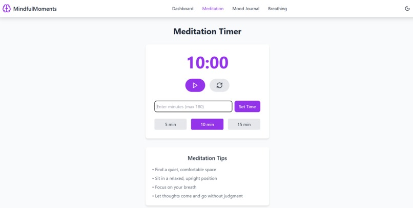 MindfulMoments - A Mental Wellness Application – screenshot 3