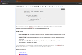 CKEditor Template Integrator