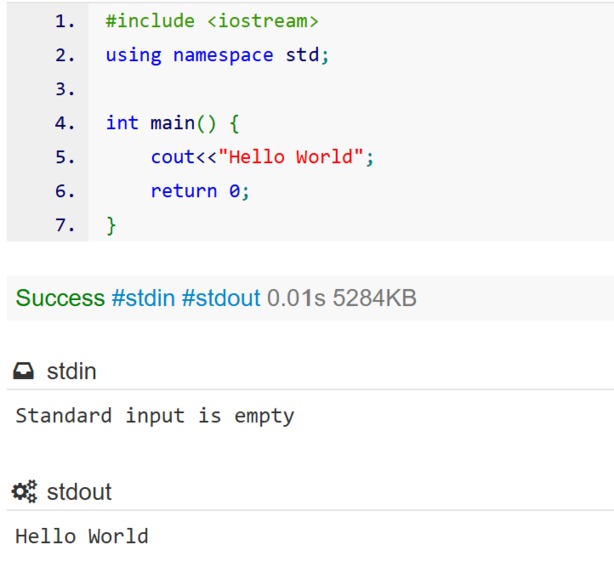 Hello world – screenshot 1