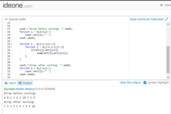 Bubble Sort in C++