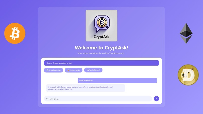CryptAsk- a cryptocurrency chatbot – screenshot 2