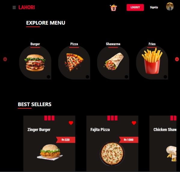Food Ordering Website – screenshot 1