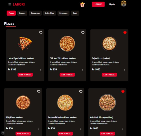 Food Ordering Website – screenshot 2
