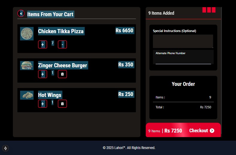 Food Ordering Website – screenshot 3