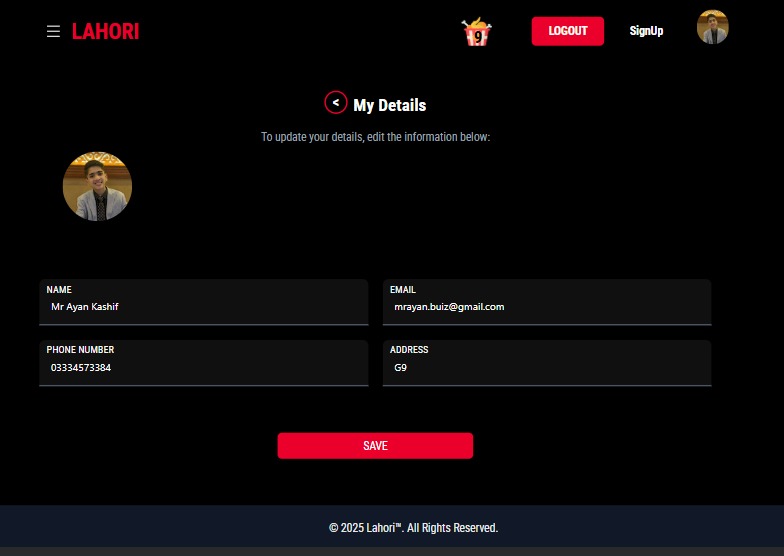 Food Ordering Website – screenshot 5