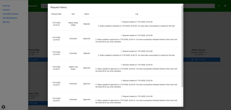 Hack4Good Web-based Minimart – screenshot 2