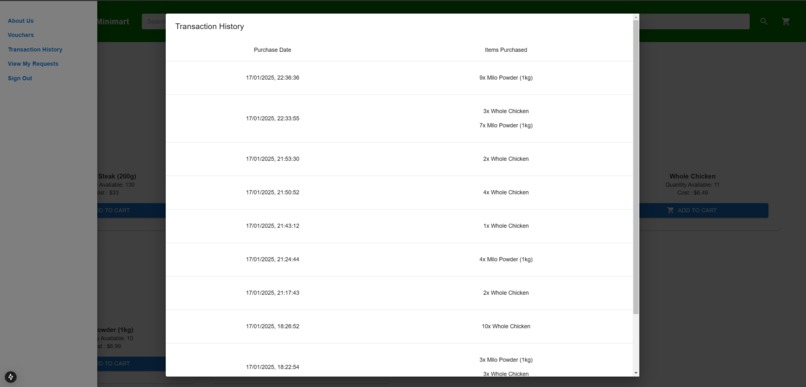 Hack4Good Web-based Minimart – screenshot 3