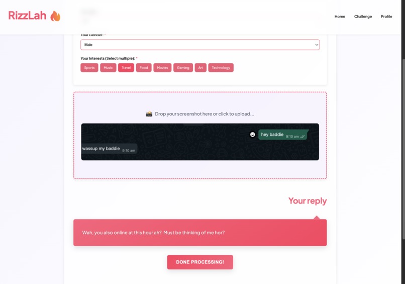RizzLah! – screenshot 1