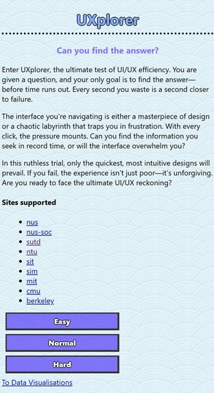 UXplorer – screenshot 2