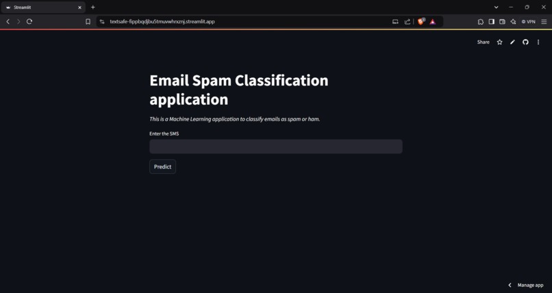 SMS Spam Detection  – screenshot 1