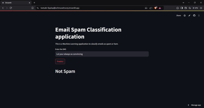 SMS Spam Detection  – screenshot 2