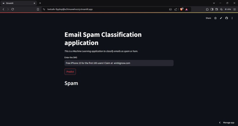 SMS Spam Detection  – screenshot 3