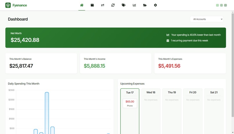 Fyenance – screenshot 1