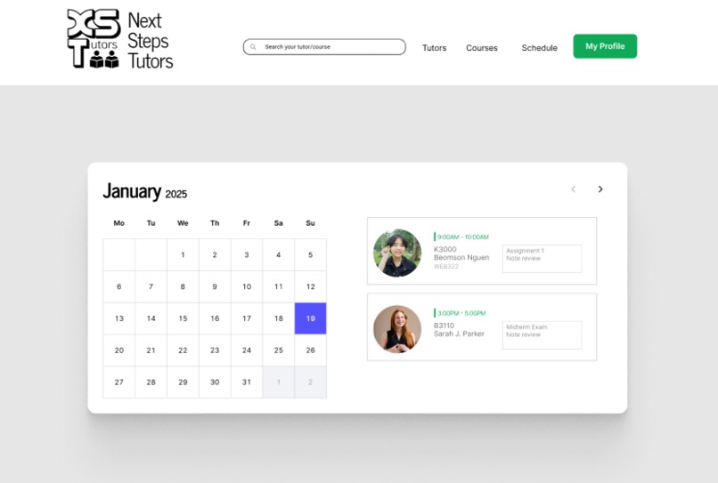 Next Steps Tutors – screenshot 2