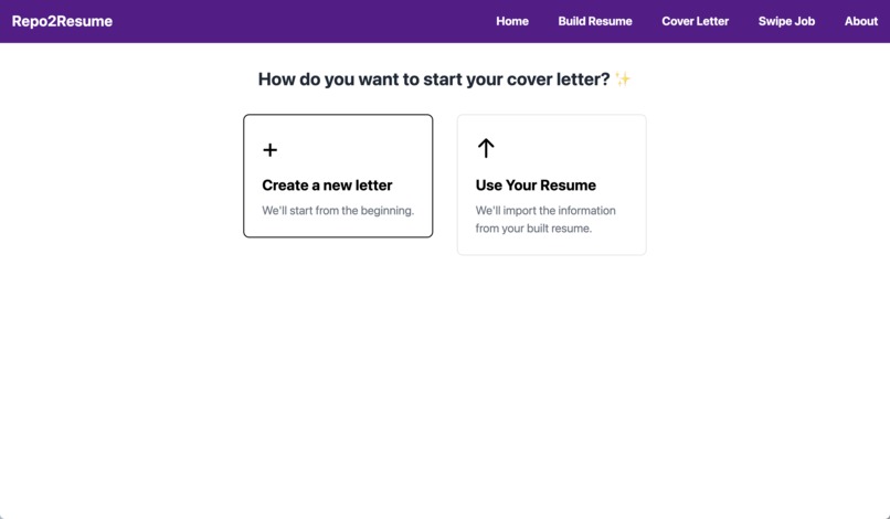Repo2Resume – screenshot 3