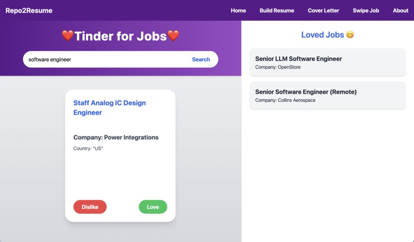 Repo2Resume – screenshot 6