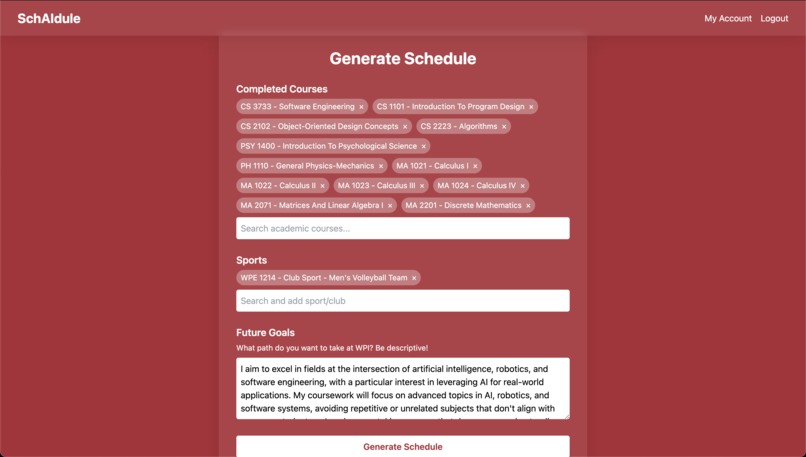 SchAIdule – screenshot 2