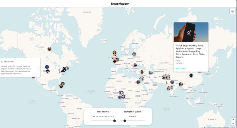 NewsMapper – screenshot 1