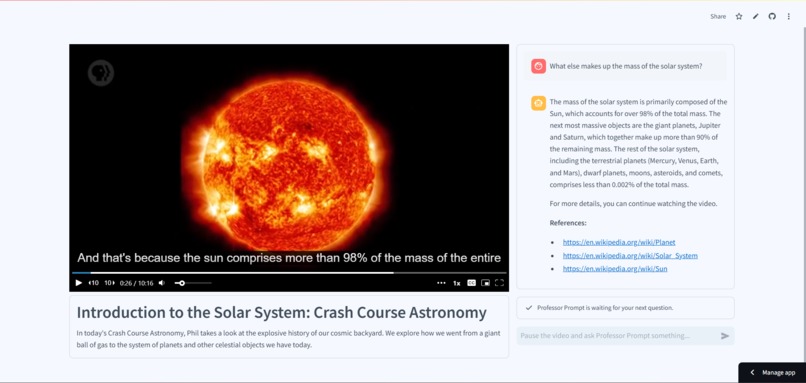Professor Prompt: Interactive Video Coach – screenshot 2