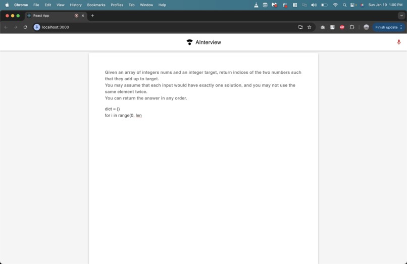 AInterview – screenshot 1