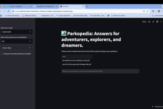 A US National parks Information retriever chatbot