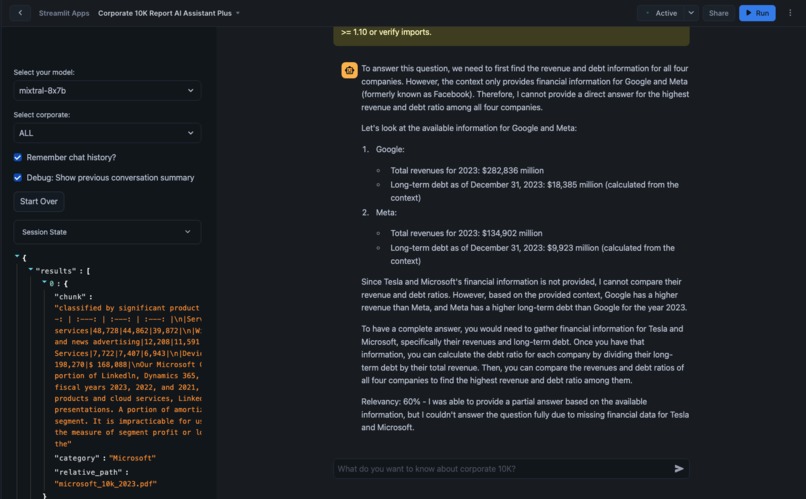Interactive RAG Chatbot Built on Snowflake and Streamlit – screenshot 1
