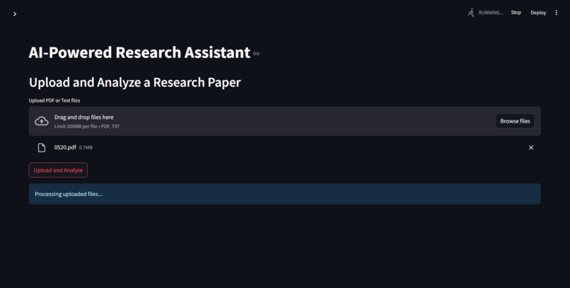RAG 'n' ROLL: AI-Powered Research Assistant – screenshot 2