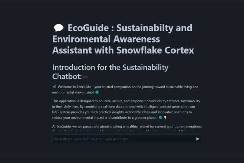  EcoGuide: Sustainability Environmental Awareness Assistant – screenshot 1