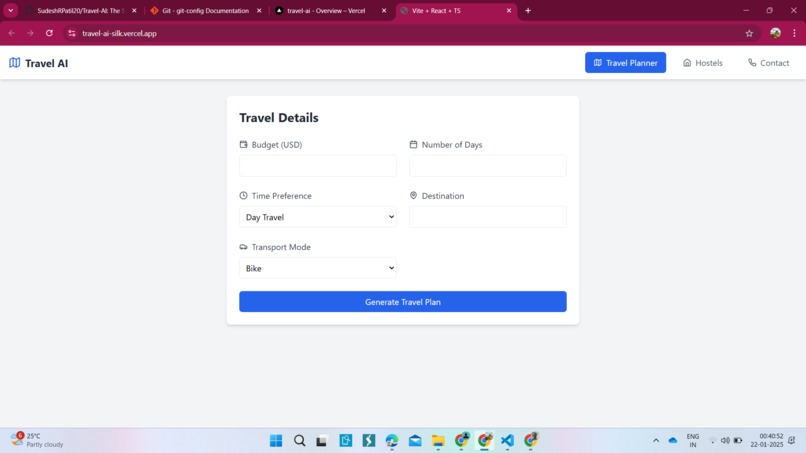 Travel ai – screenshot 1