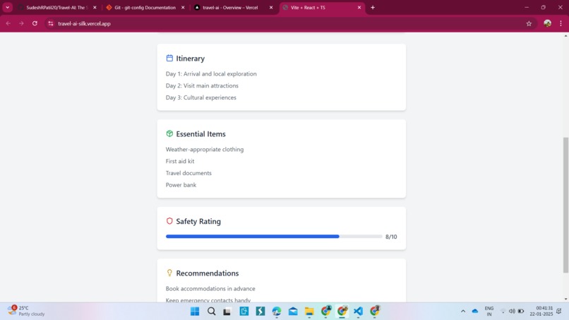 Travel ai – screenshot 2