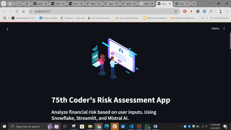 Risk Assessment web App – screenshot 3