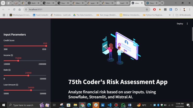 Risk Assessment web App – screenshot 4