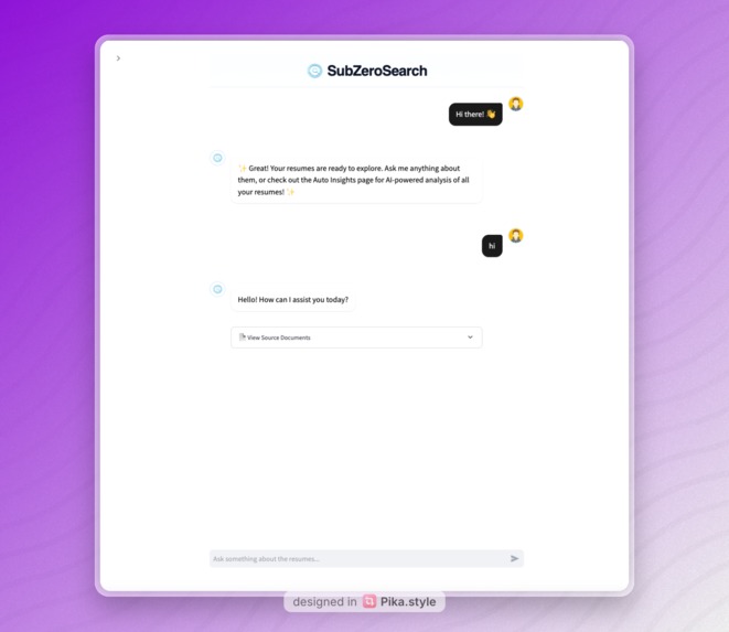 subZeroSearch – screenshot 2