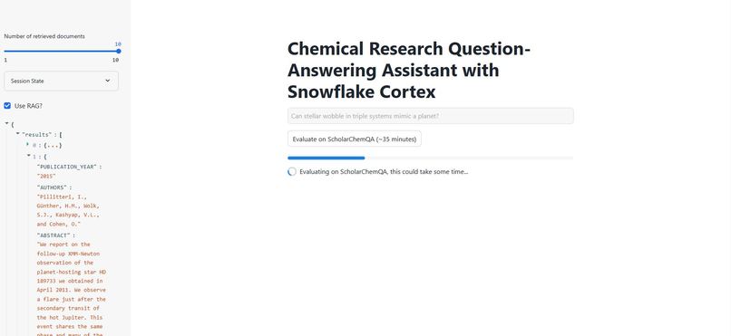 Retrieval Augmented Chemical Question Answering – screenshot 1