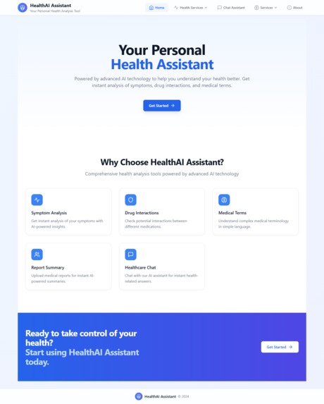HealthAI Assistant                                         – screenshot 1