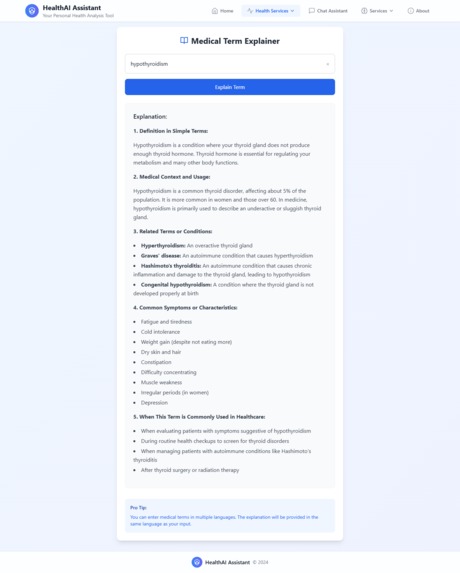 HealthAI Assistant                                         – screenshot 4