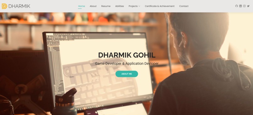 Personal Portfolio – screenshot 1