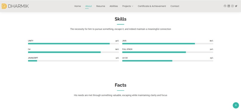 Personal Portfolio – screenshot 2